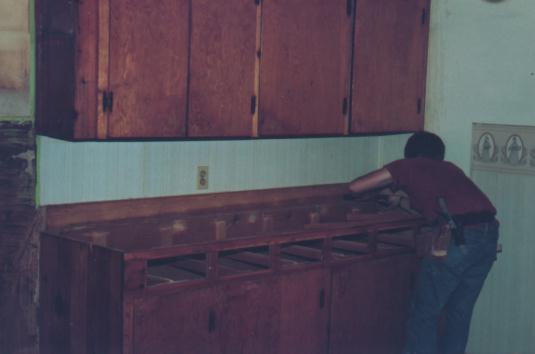 Remodeling the existing cabinets.