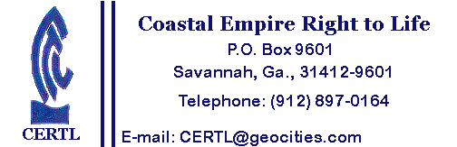 Coastal Empire Right To Life  -  C.E.R.T.L. -  Logo