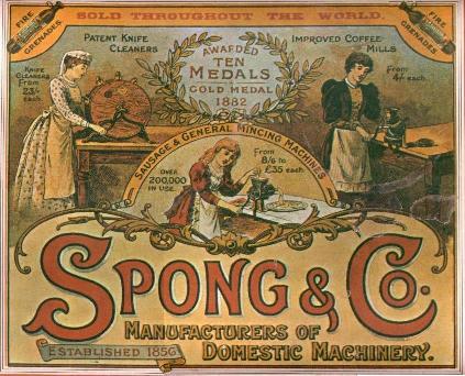 An early advertisement for Spong and Co.