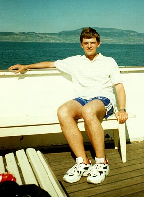 Pic of me at the boat on the trip across Geneva Lake