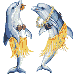 large hula dancing dolphins animations