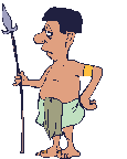 egyptian man with a spear  animation