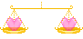  hearts on balance scales  animation