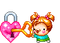 heart padlock   animation