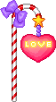 candy cane g heart  animation