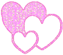 pink glitter hearts  animation