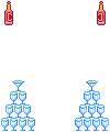 champagne heart  animation
