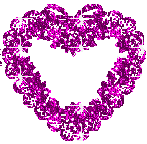 purple glitter heart   animation