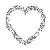 silver glitter heart   animation
