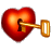 heart with a key    animation
