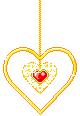 gold heart   animation