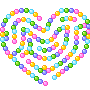  coloured pretty heart    animation