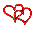 two red hearts   animation