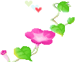  flower with hearts  animation