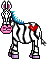 zebra with hearts   animation