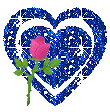 blue glitter heart  animation