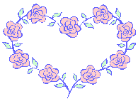 pink flower hearts  animation