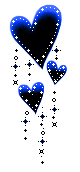 blue glitter hearts  animation