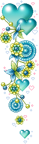 turquise hearts  animation