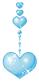 floating hearts blue hearts  animation
