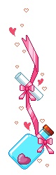 bottle with heart in it  animation