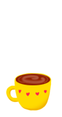cup of chocolate heart  animation