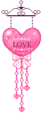 pink love heart  animation