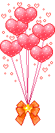 floating pink hearts  animation
