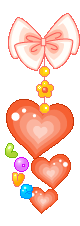  hearts and a bow animation