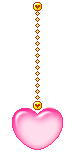 pink heart on a chain  animation
