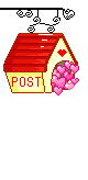 post box with mail  animation