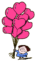 lady with ballon heart  animation