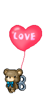 teddy and a love heart  animation