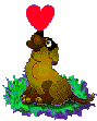 dog and heart animation