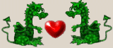 dragons and a heart animation
