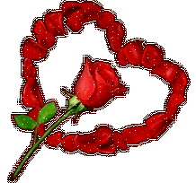 red heart and a rose   animation
