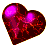 dark pink heart  animation
