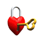  heart and key animation