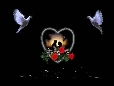  doves and love heart animation