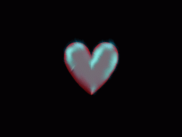 blue flaming heart  animation