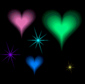  sparkling hearts animation