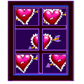 hearts through a window  animation