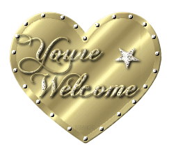  Your welcome gold heart  animation