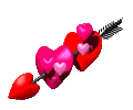 arrow and  hearts animation