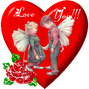 Love You kissing on heart   animation
