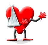 heart with arm in sling animation