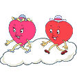 two hearts on a cloud   animation
