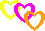 coloured hearts animation