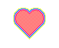 coloured heart animation