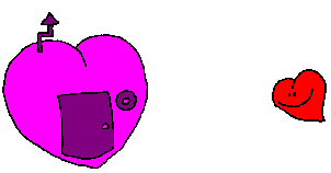 pink  heart house animation